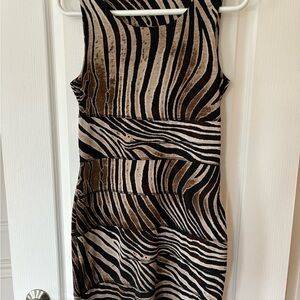 Zebra Print Sleeveless Dress